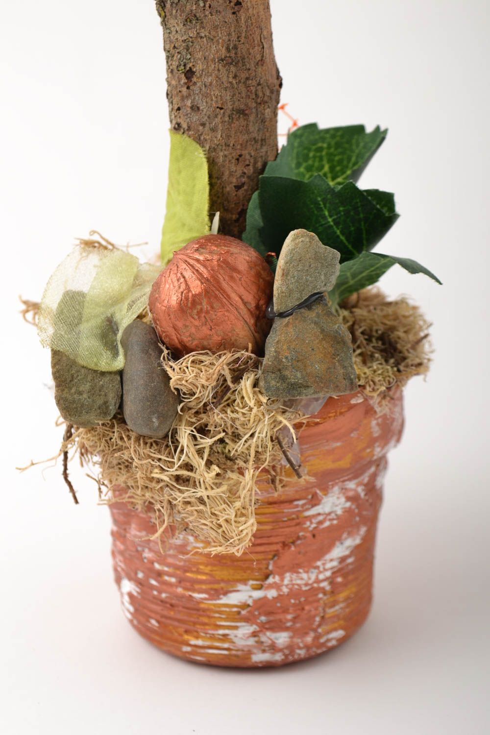 Kunststoff Pflanzen handgeschaffen Deko für Wohnzimmer schön künstlicher Baum foto 4