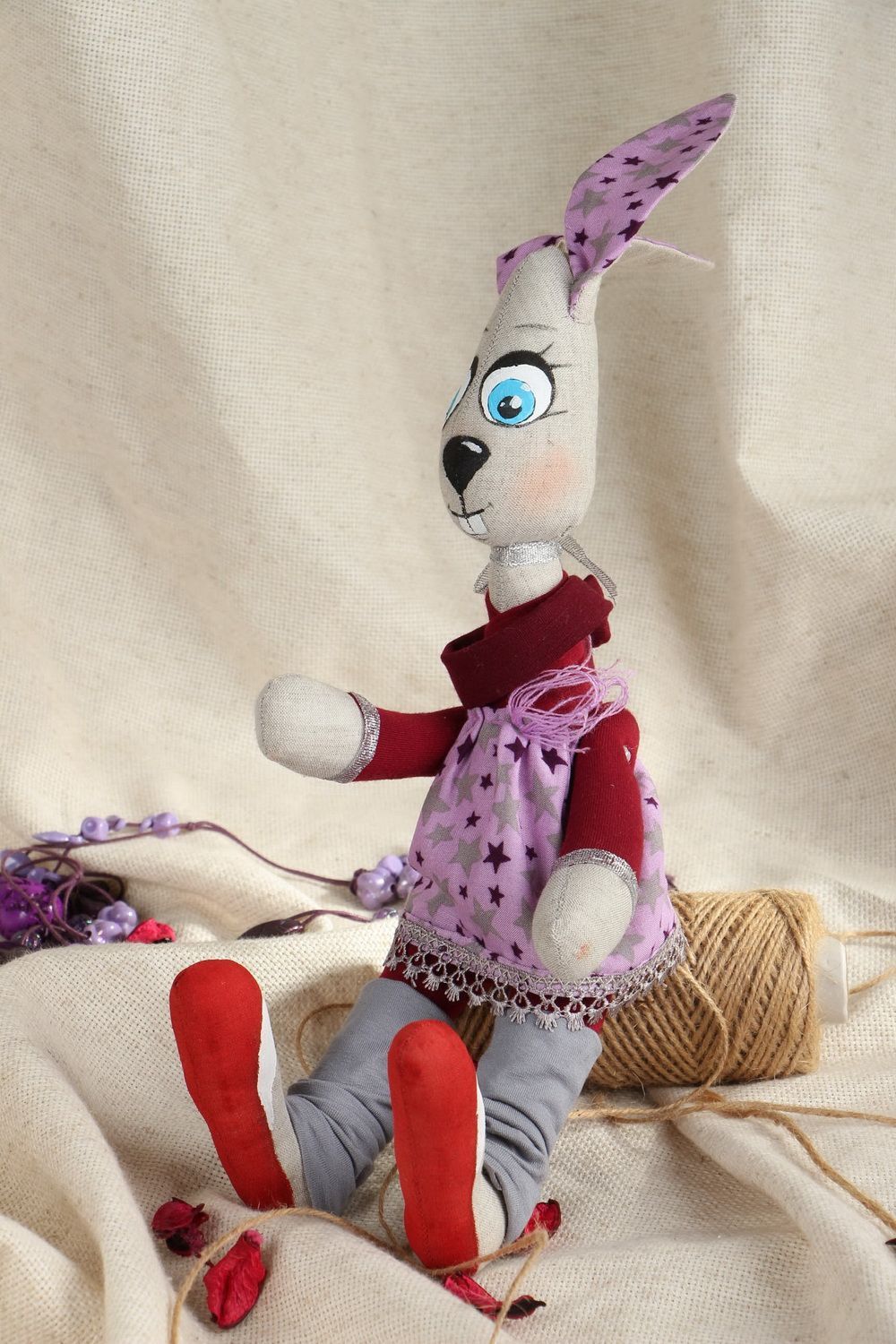 Soft toy Rabbit in Socks photo 5