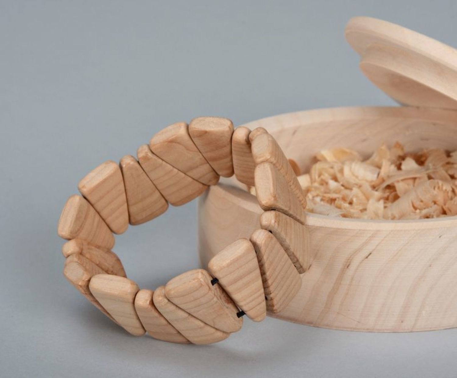Bracciale avorio fatto a mano  Braccialetto  del polsino di legno Gioielli foto 1