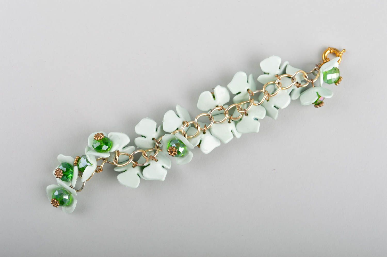 Fashionable wrist bracelet handmade crystal bijouterie accessory for women photo 5