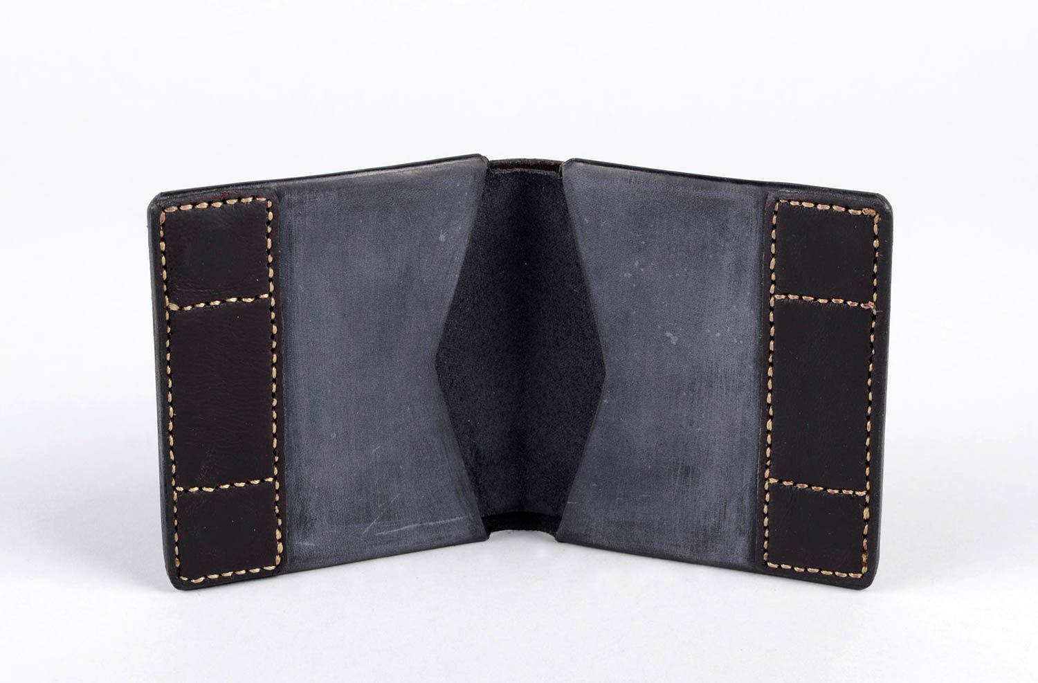 Designer accessory for men handmade leather purse unusual interesting present photo 4