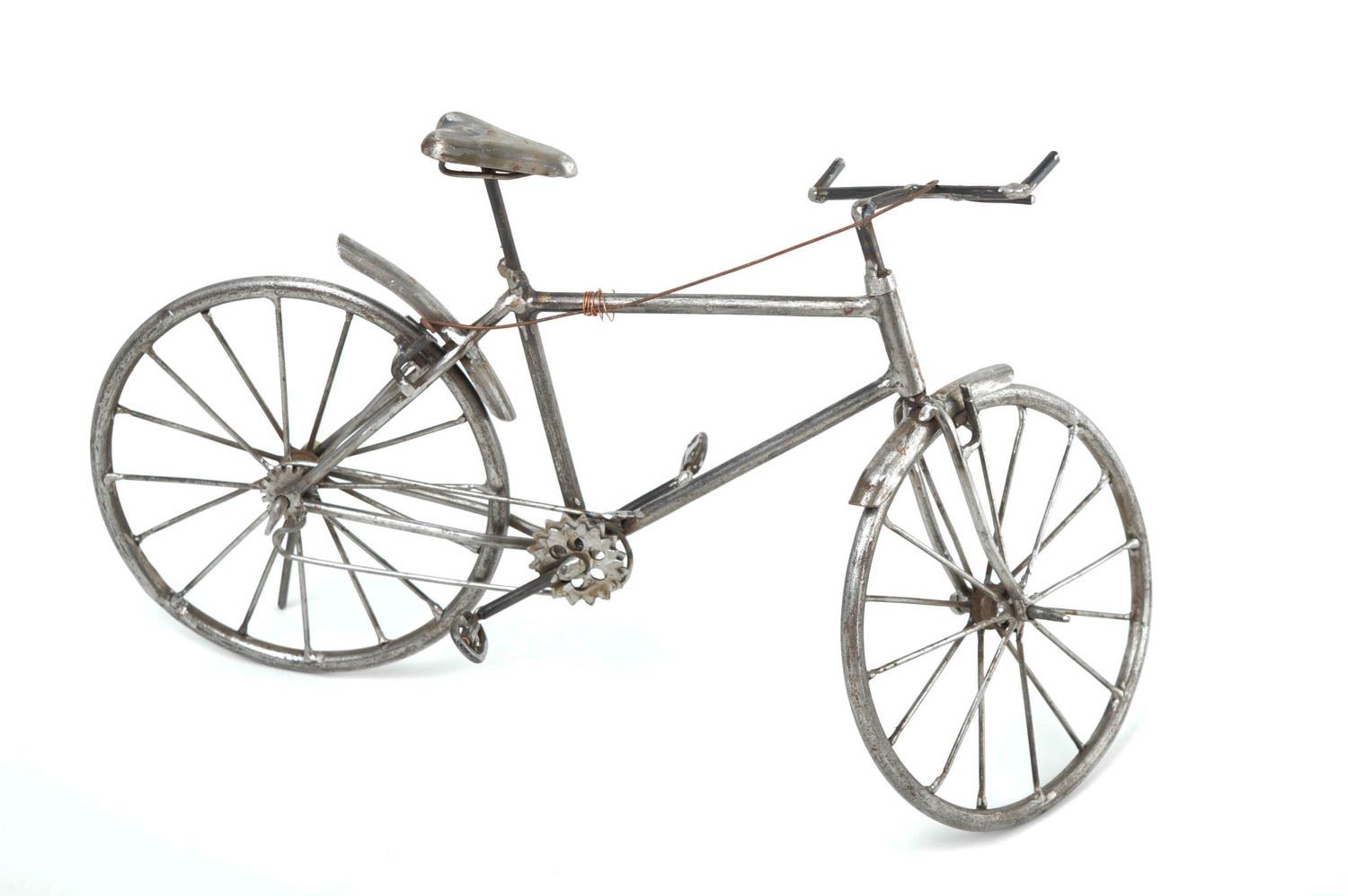 Декор для дома хэнд мэйд фигурка из металла необычный подарок Ретро велосипед фото 3