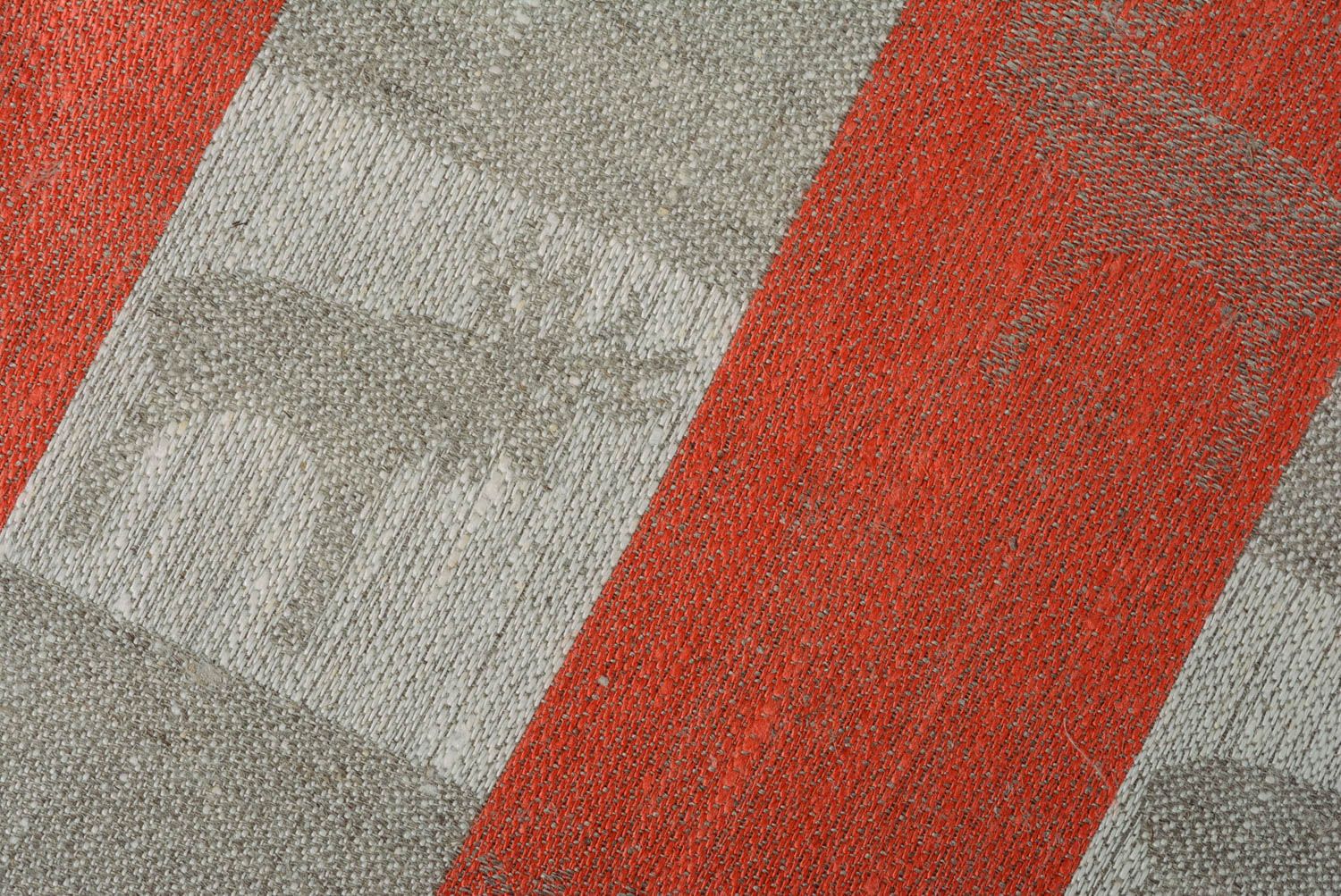 Red and gray handmade designer checkered cotton fabric kitchen towel photo 3