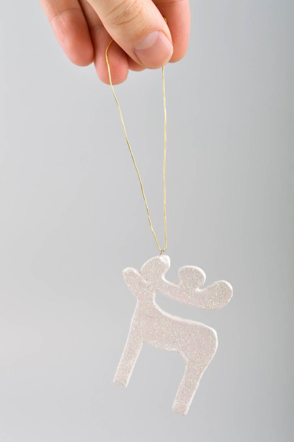 Handmade ceramic designer toy stylish Christmas tree decor interior hanging photo 5