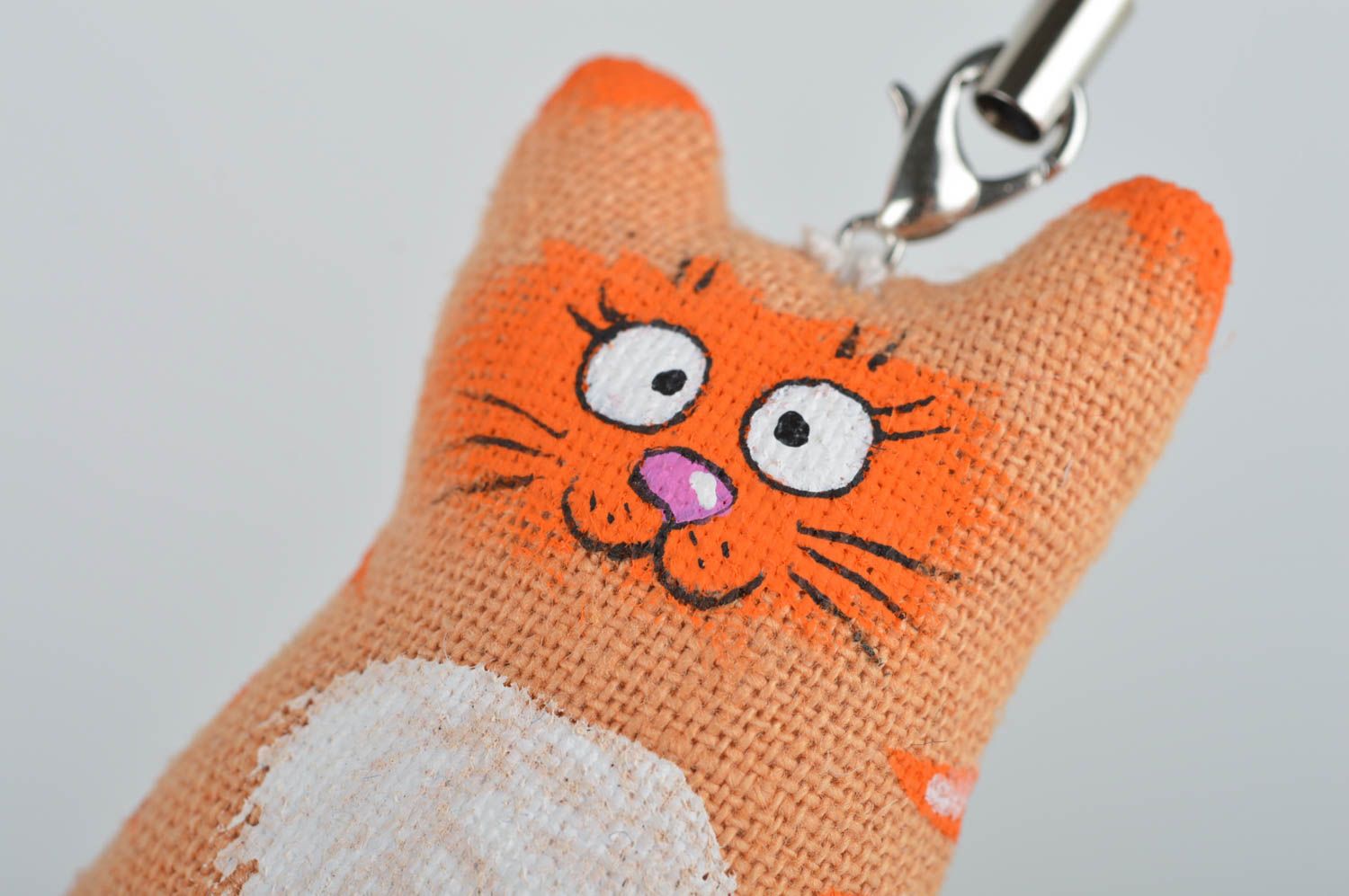 Llavero hecho a mano con forma de gatito regalo original accesorios para llaves foto 4