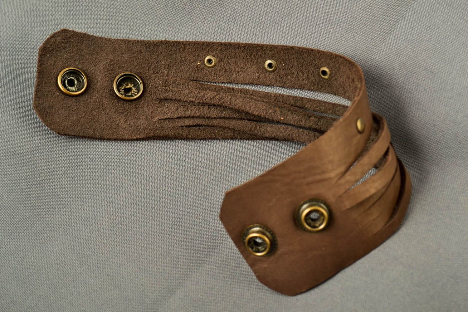 Handmade leather bracelet wrap bracelet leather wristband leather goods  photo 1