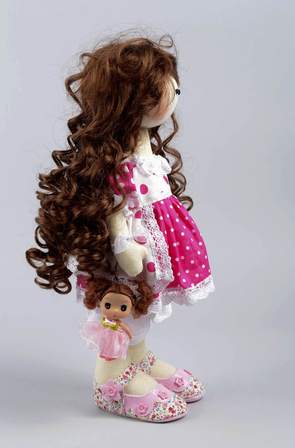 Кукла ручной работы кукла из ткани льняная игрушка мягкая кукла красивая фото 2