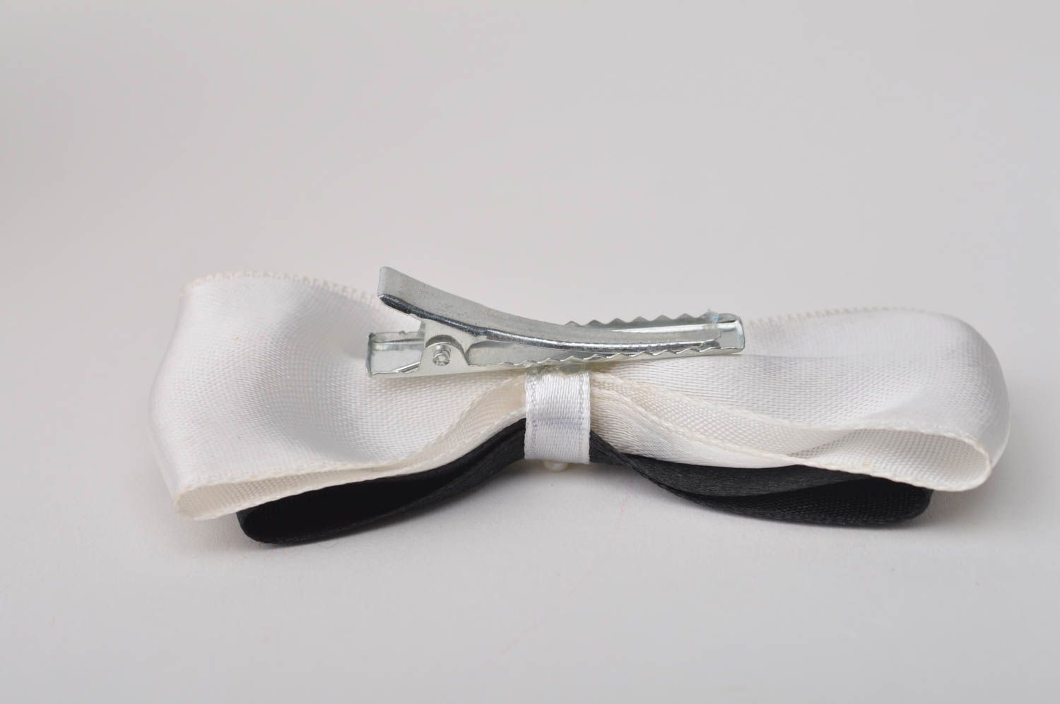 Beautiful handmade hair bow designer bow hair clip unusual barrette gift ideas photo 3