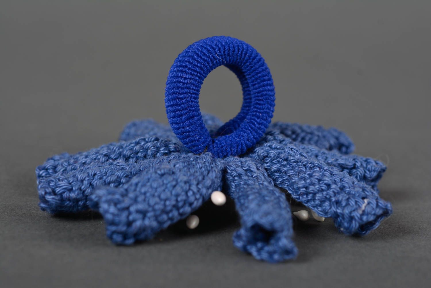 Handmade crochet scrunchy hair accessories flower barrette for women photo 4