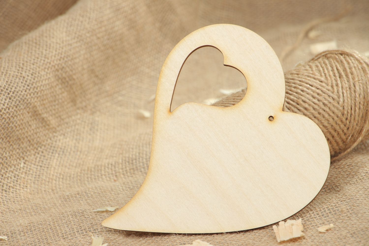 Forme en bois à décorer faite main Coeur photo 5