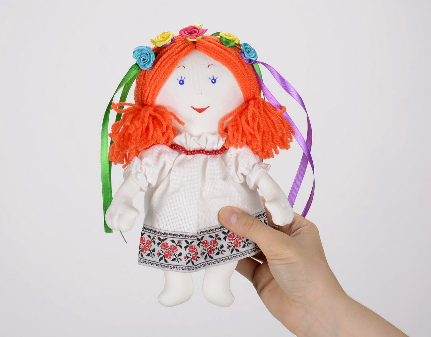Textile doll Ukrainian girl photo 5