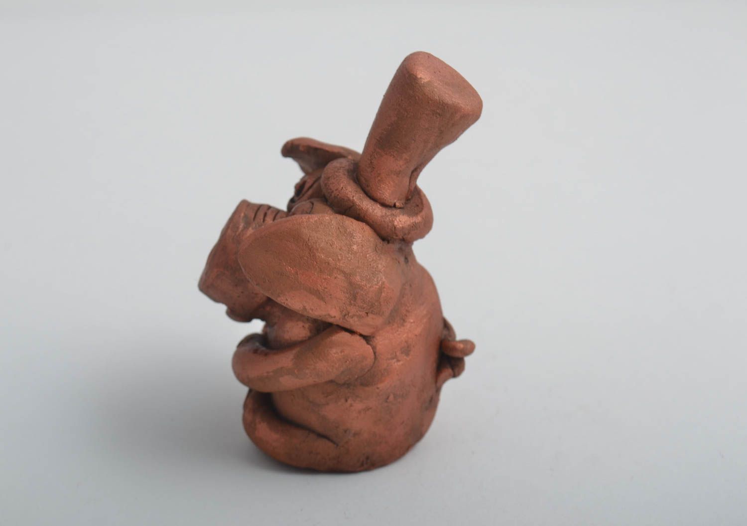 Funny handmade ceramic figurine clay statuette designs sculpture art gift ideas photo 2