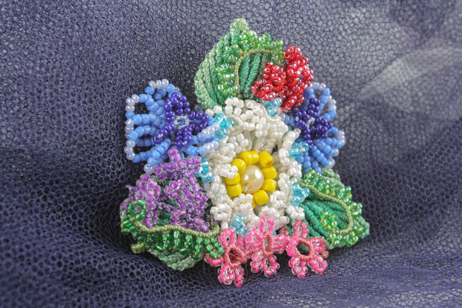 Badge brooch in the shape of a flower photo 1