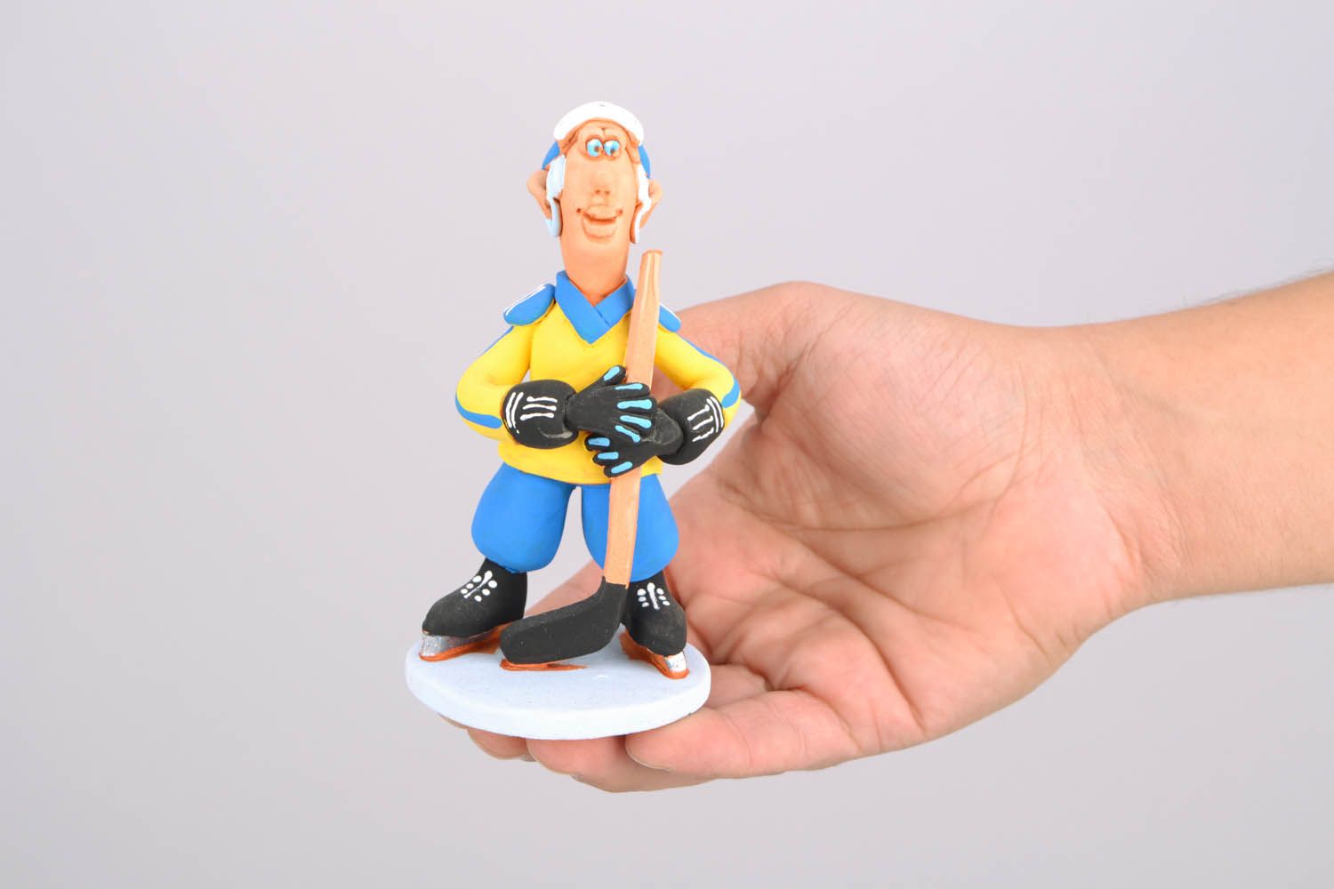 Homemade unusual figurine Hockey Player photo 2