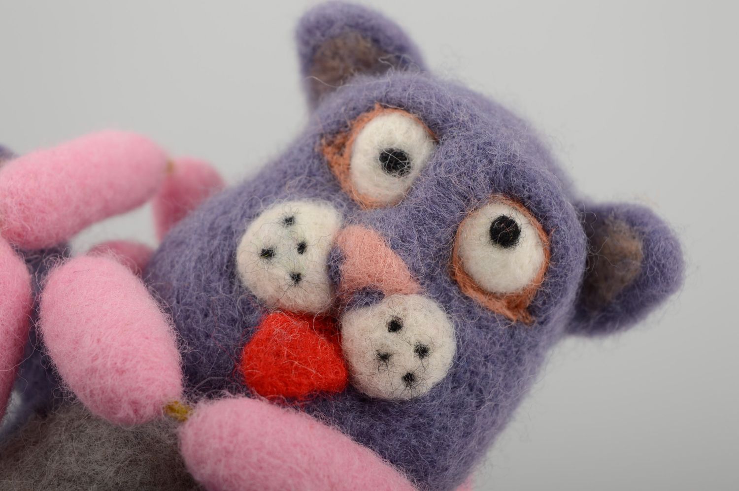 Felt toy Cat with Sausages photo 2