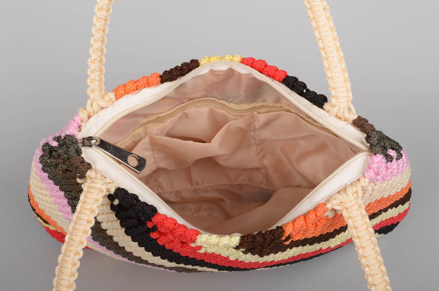 Bolso hecho a mano original a rayas regalo para mujeres accesorio de moda foto 3