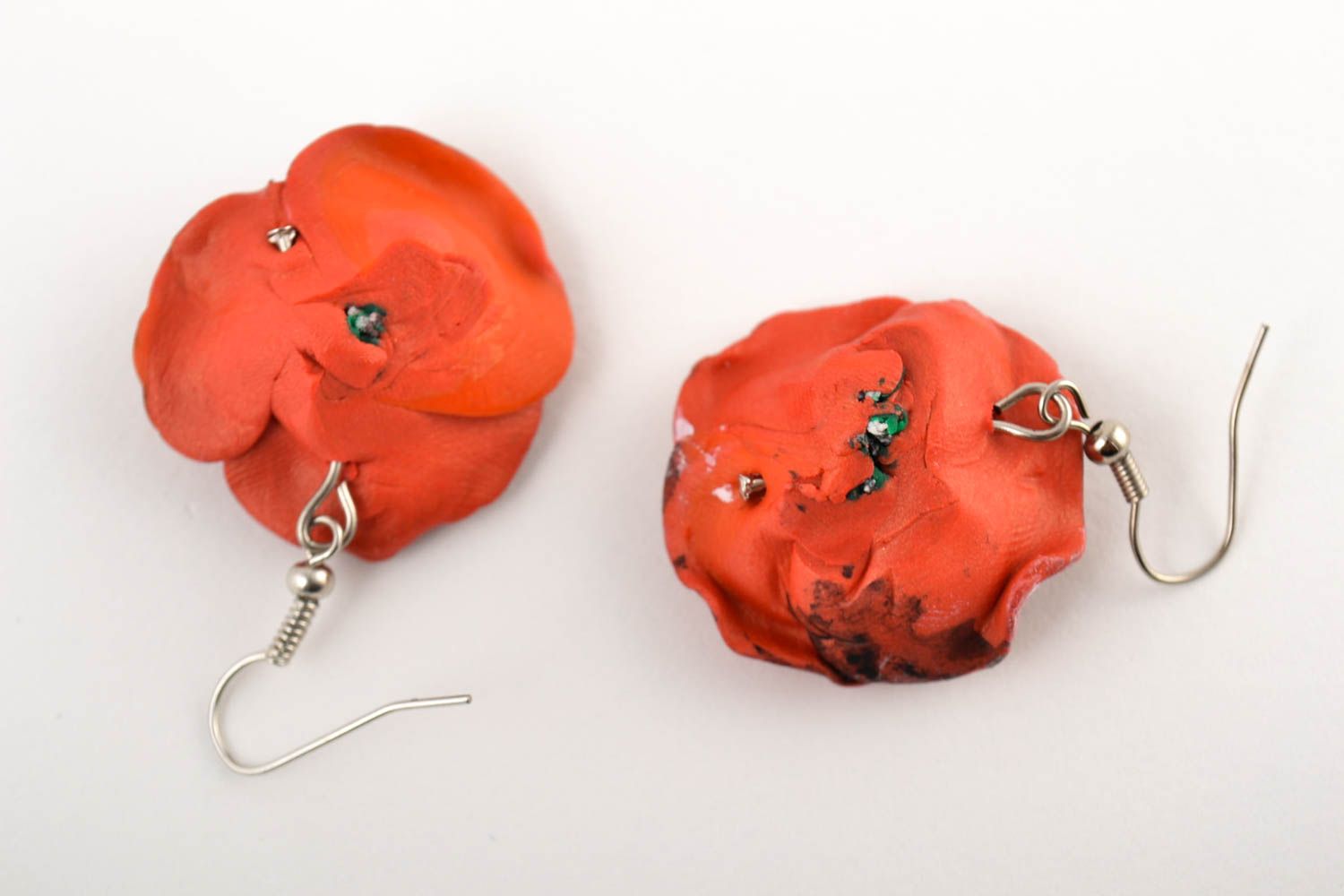 Elite handmade plastic earrings flower earrings costume jewelry designs photo 2
