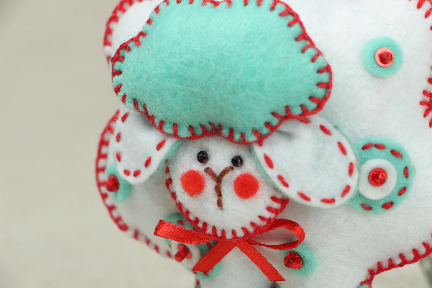 Jouet de Noël en tissu fait main design original pour enfant et intérieur photo 2