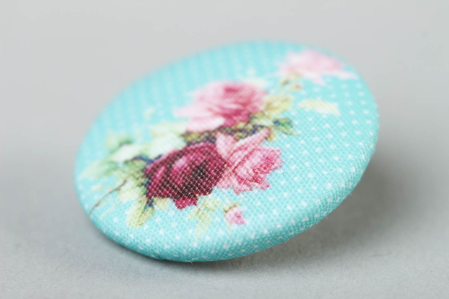 Botón de plástico artesanal regalo original de tela de algodón accesorio de moda foto 2