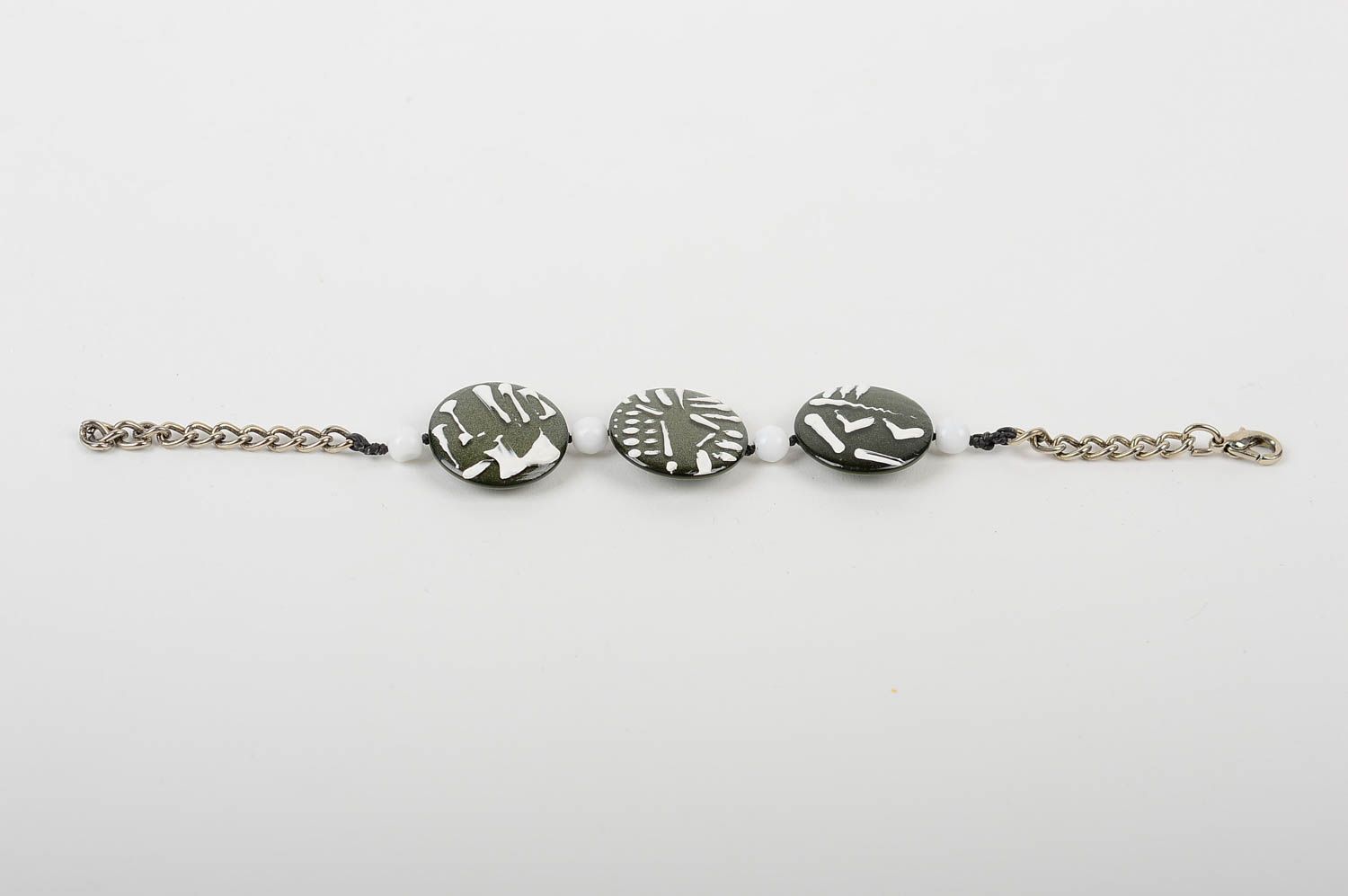 Bracelet fantaisie Bijou fait main boutons perles plastiques Accessoire femme photo 4