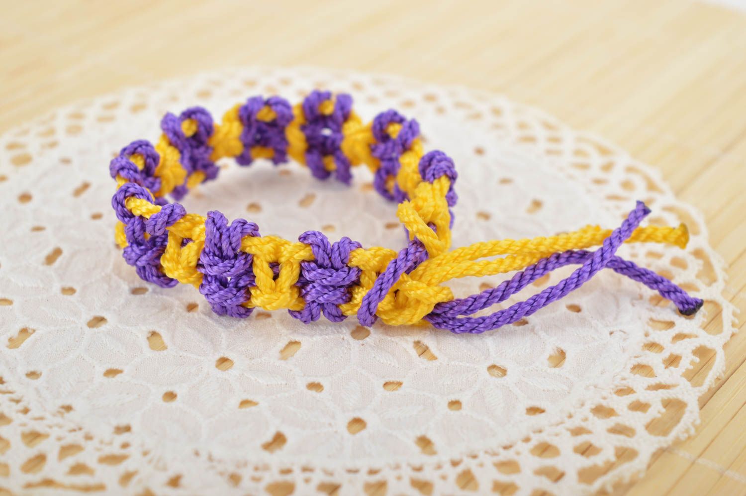 Stylish handmade bracelet designs woven cord bracelet artisan jewelry designs photo 1