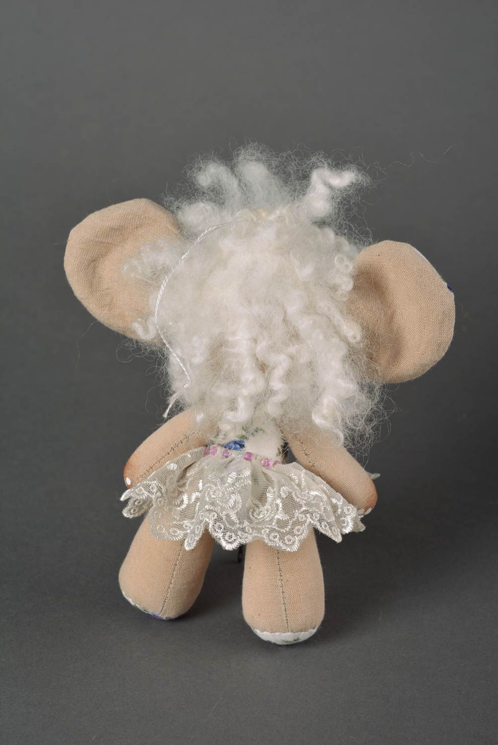 Handmade Kuscheltier Elefant im Kleid Stoff Spielzeug Geschenk für Kinder  foto 5