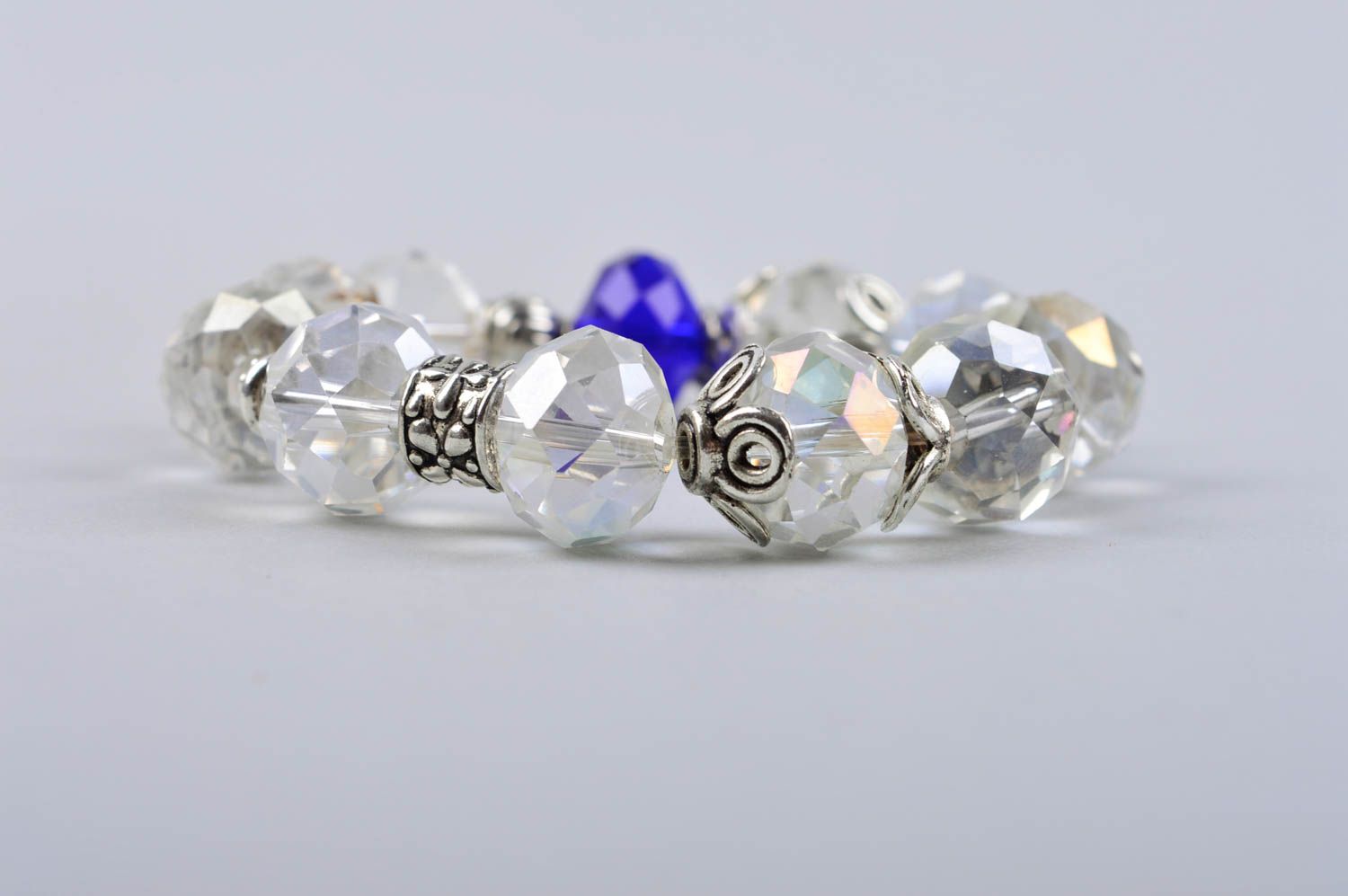 Bracelet cristaux transparents Bijou fait main élégant Cadeau pour femme photo 4