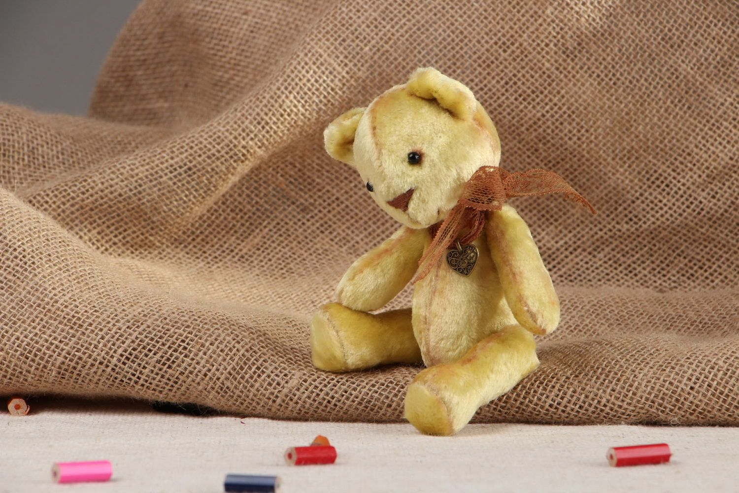 Soft toy made from vintage plush Bear photo 5