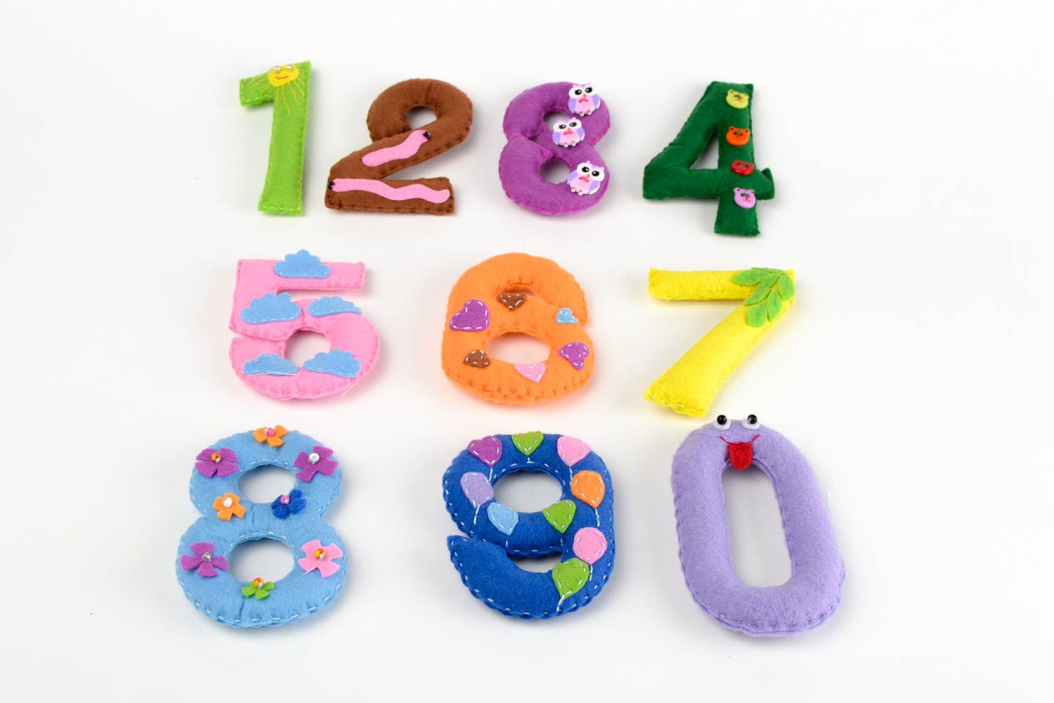 Cifre morbide fatte a mano di feltro giocattoli di peluche per bambini
 foto 5