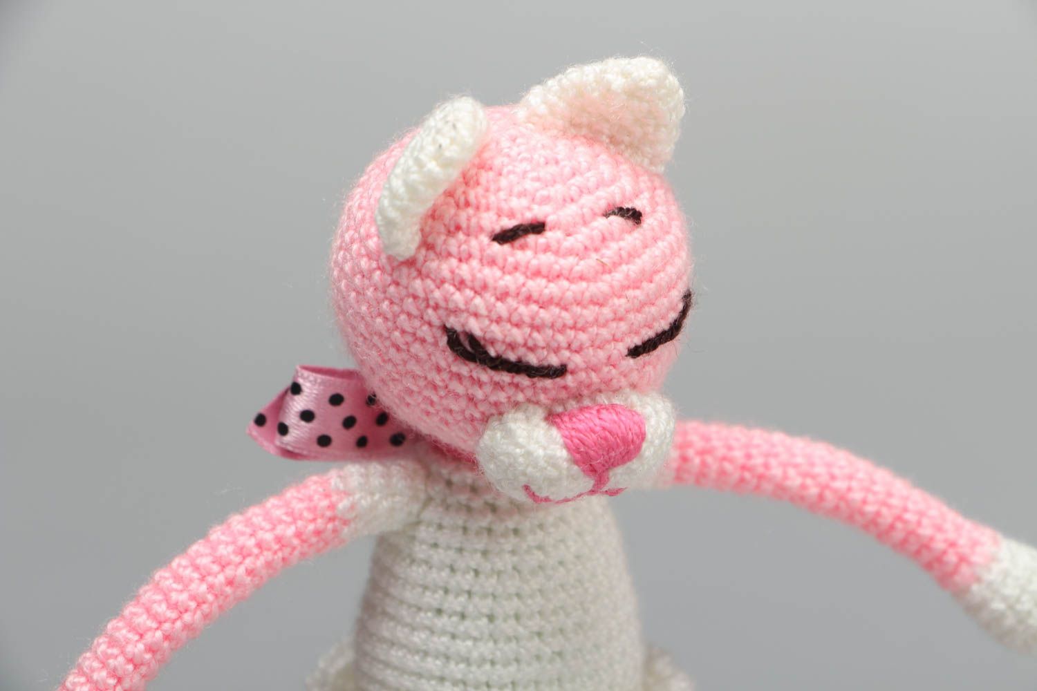Soft crochet toy Cat in Skirt photo 2