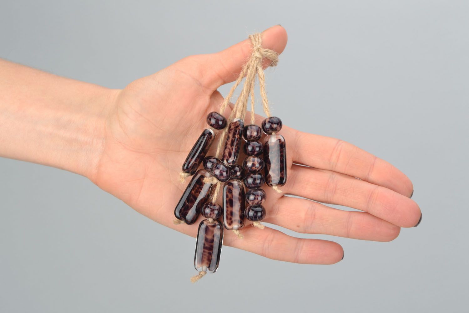Perle di vetro fatte a mano accessori fai da te minuterie per bigiotteria foto 3