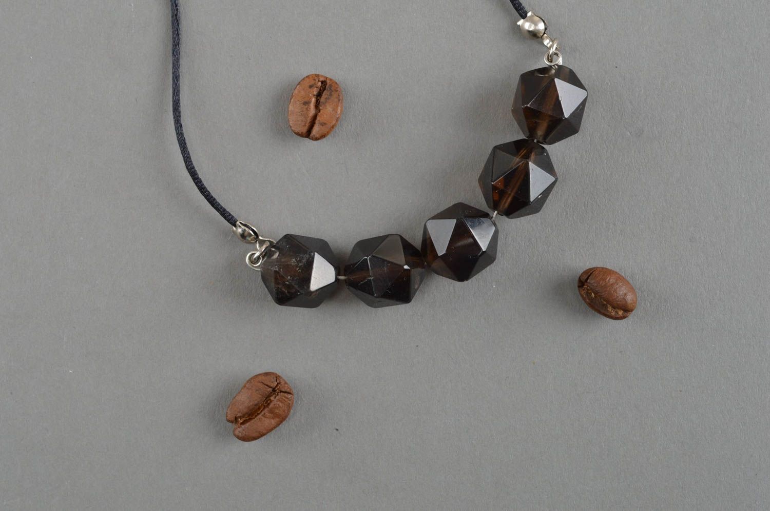 Handmade agate necklace stylish designer jewelry cute beautiful accessory photo 2