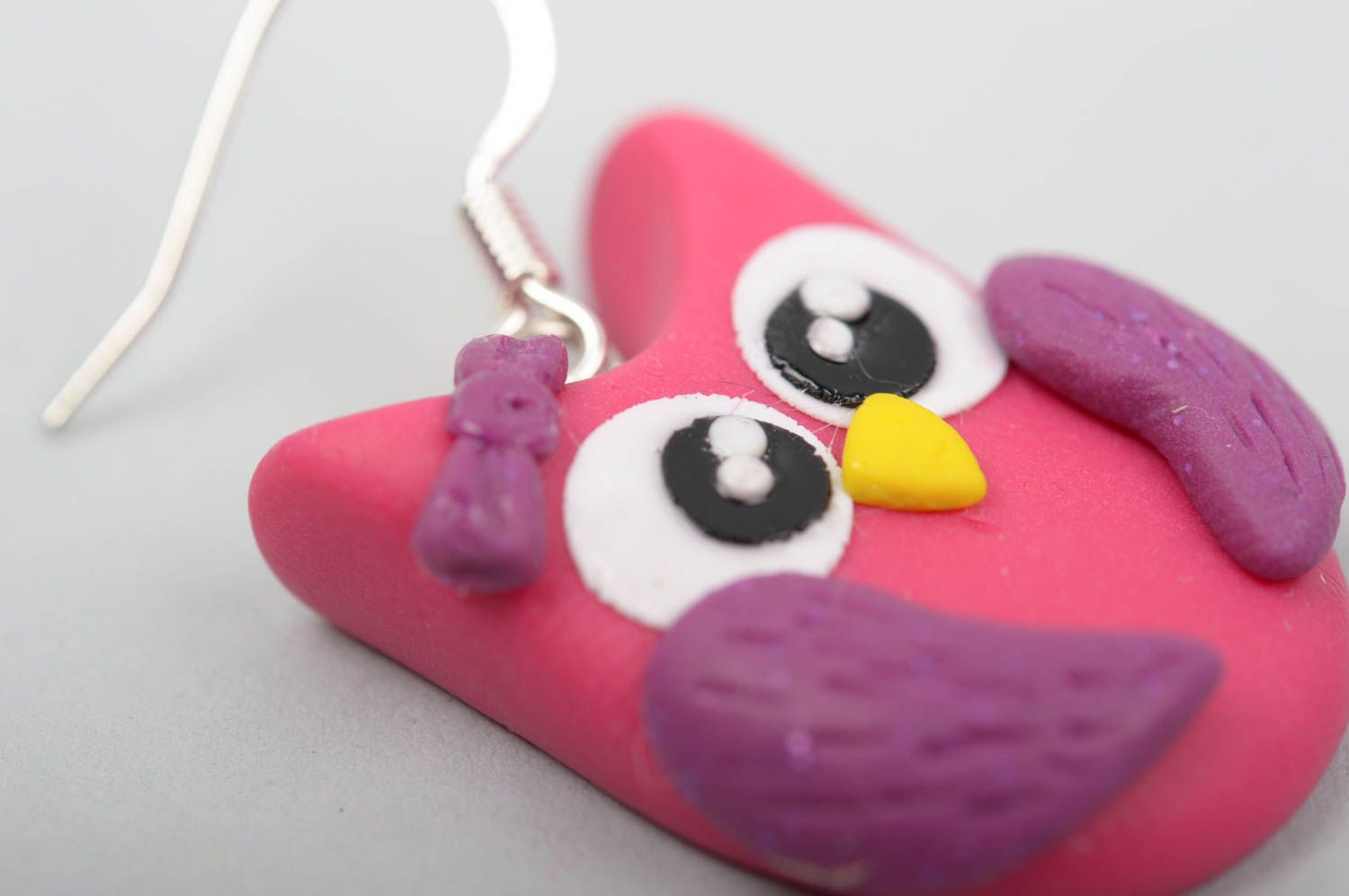 Handmade earrings polymer clay fashion jewelry kids accessories gifts for kids photo 3