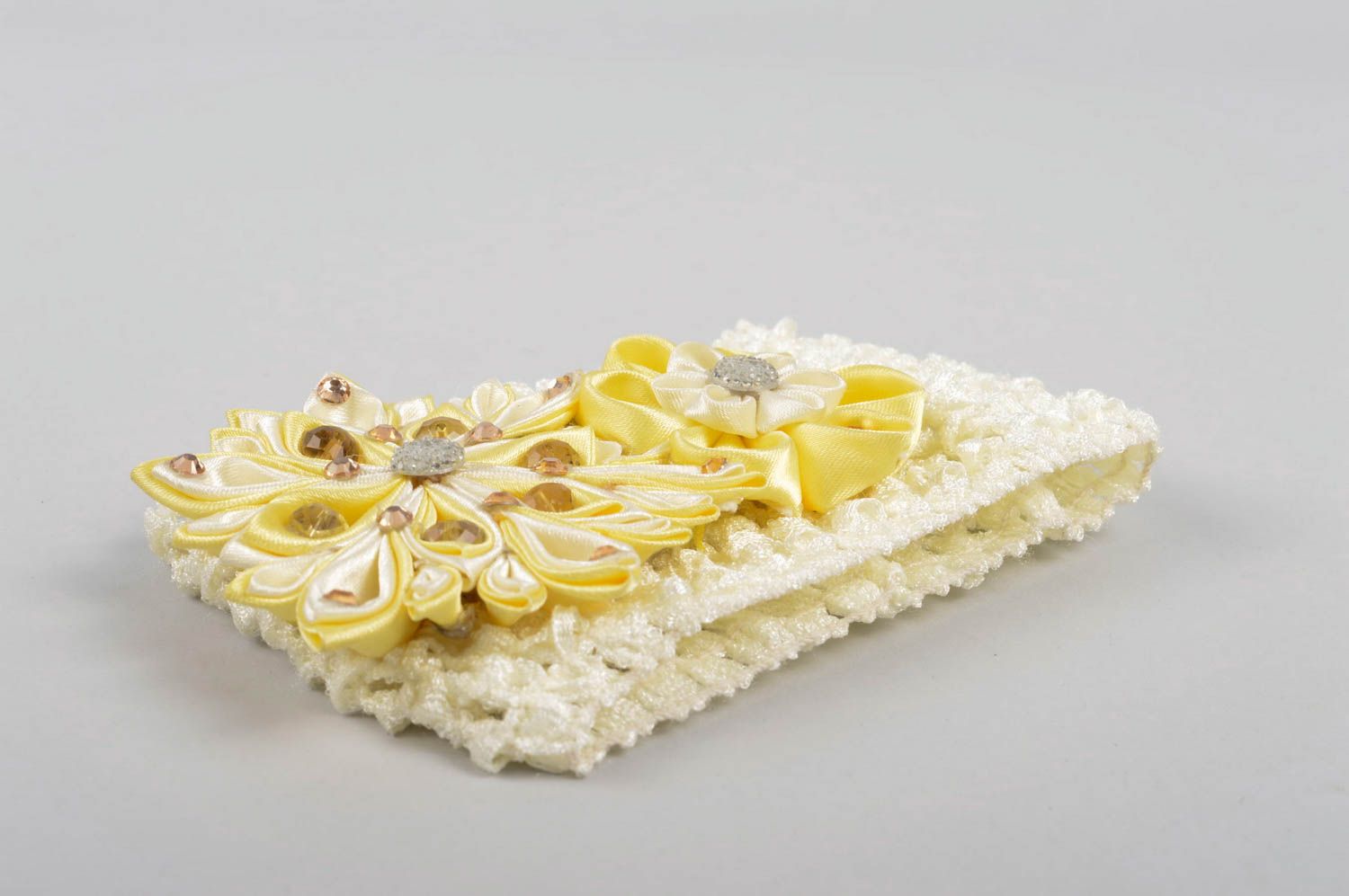 Handmade zartes Haarband mit Blume Accessoire für Mädchen Blume Haarschmuck foto 4