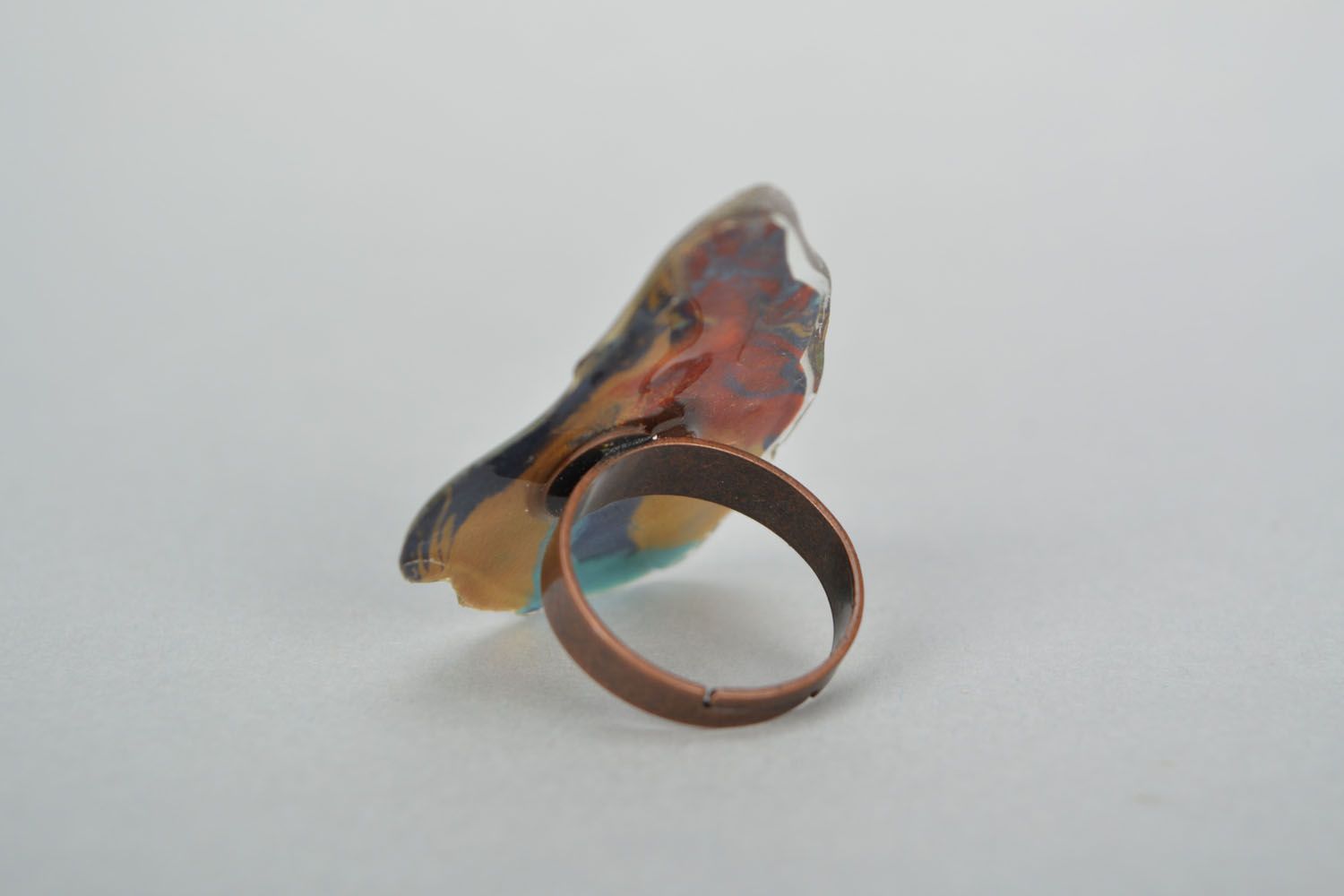 Женское кольцо необычной формы  фото 2