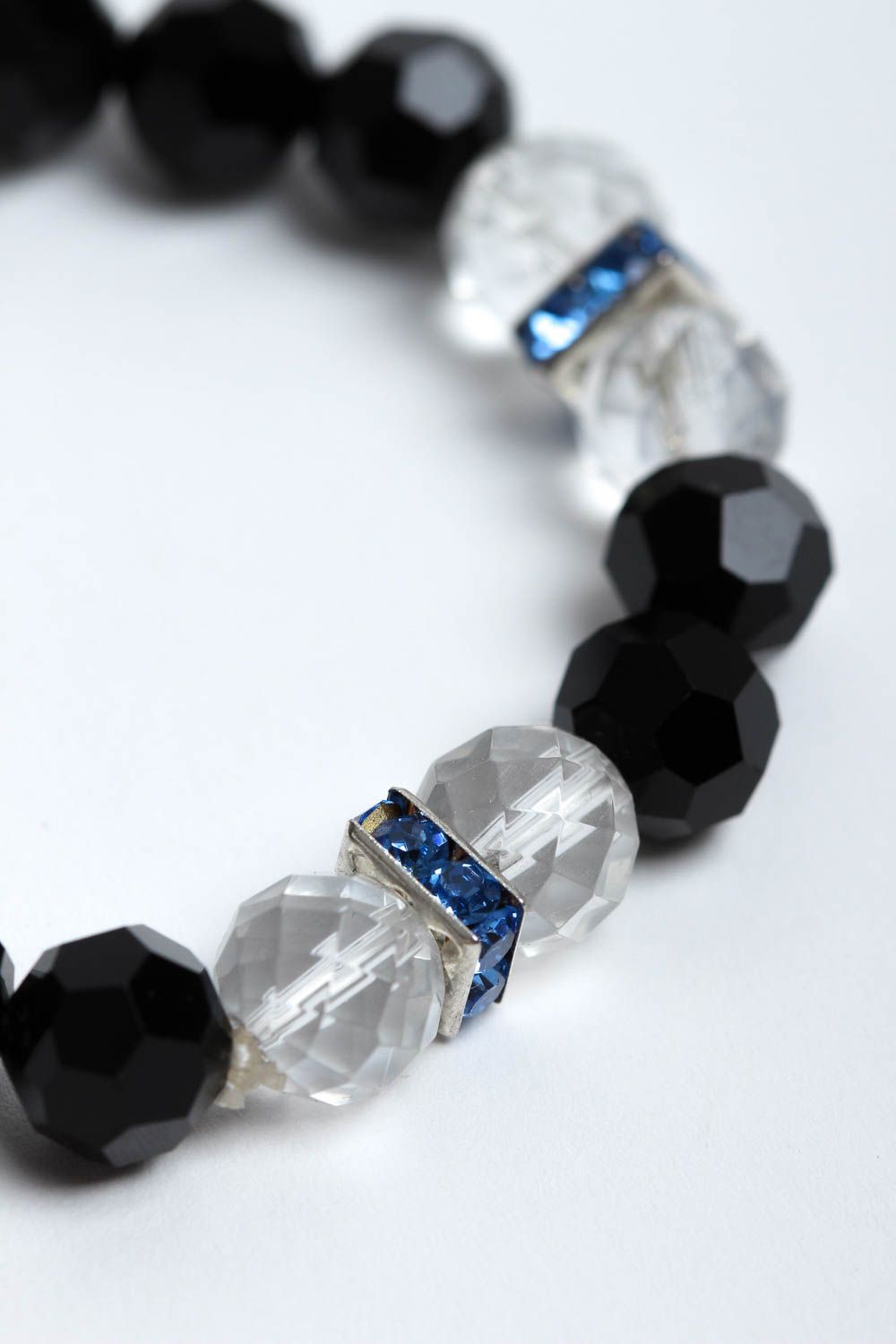 Crystal beads bracelet handmade woven bracelet fashion jewelry with crystal photo 4