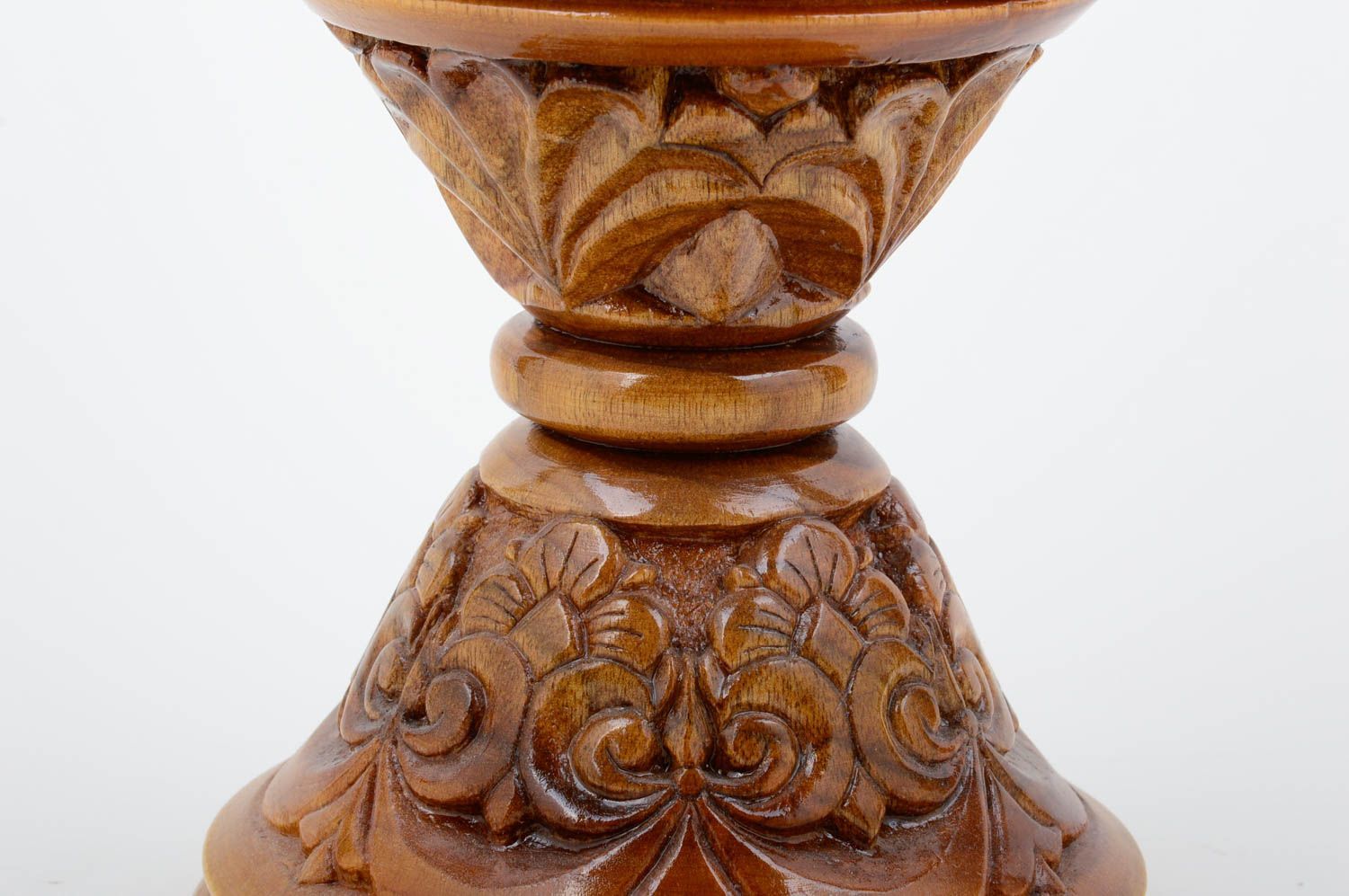 Jarrón decorativo florero de madera hecho a mano  decoración de interior foto 4