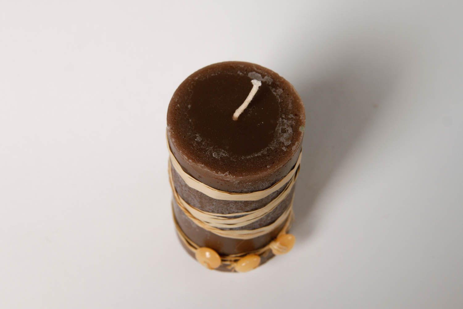 Aroma pillar gift unisex candle in brown color 3,94 inches, 0,55 lb photo 4