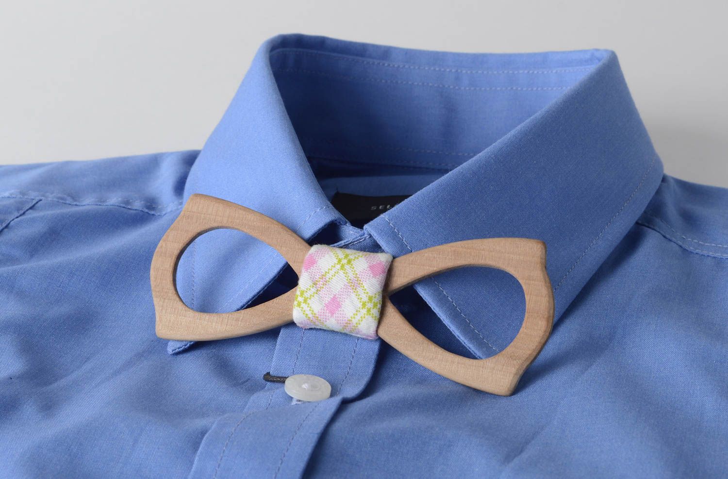 Handmade bow tie for men bow tie grey eben wood bowtie wooden bow tie  photo 5
