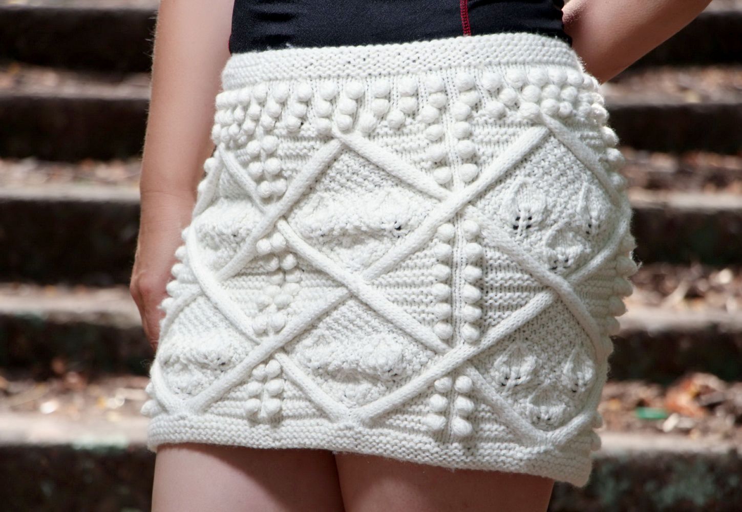 Jupe tricotée en laine photo 1