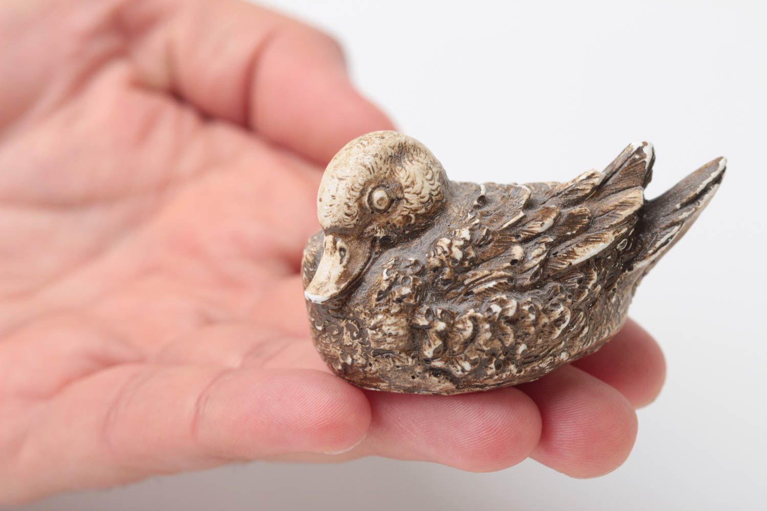 Figura en miniatura pato hecha a mano elemento decorativo souvenir original foto 5