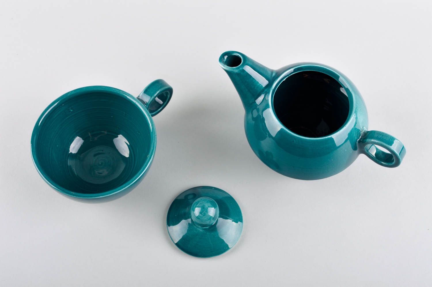 Stylish kitchenware set designer handmade tea set clay lovely home decor photo 4