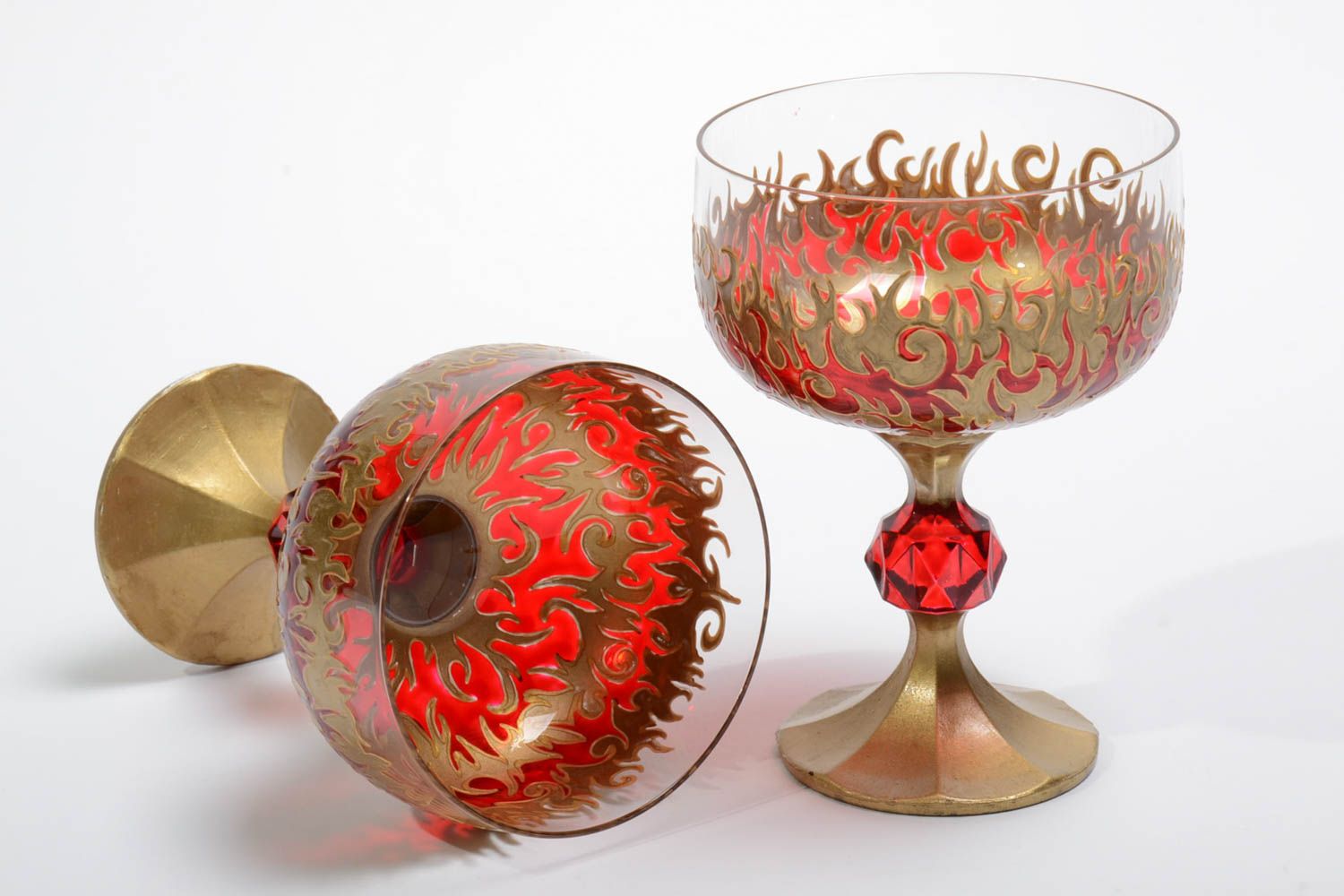Copas artesanales de cristal checo regalo original 2 utensilios de cocina    foto 4