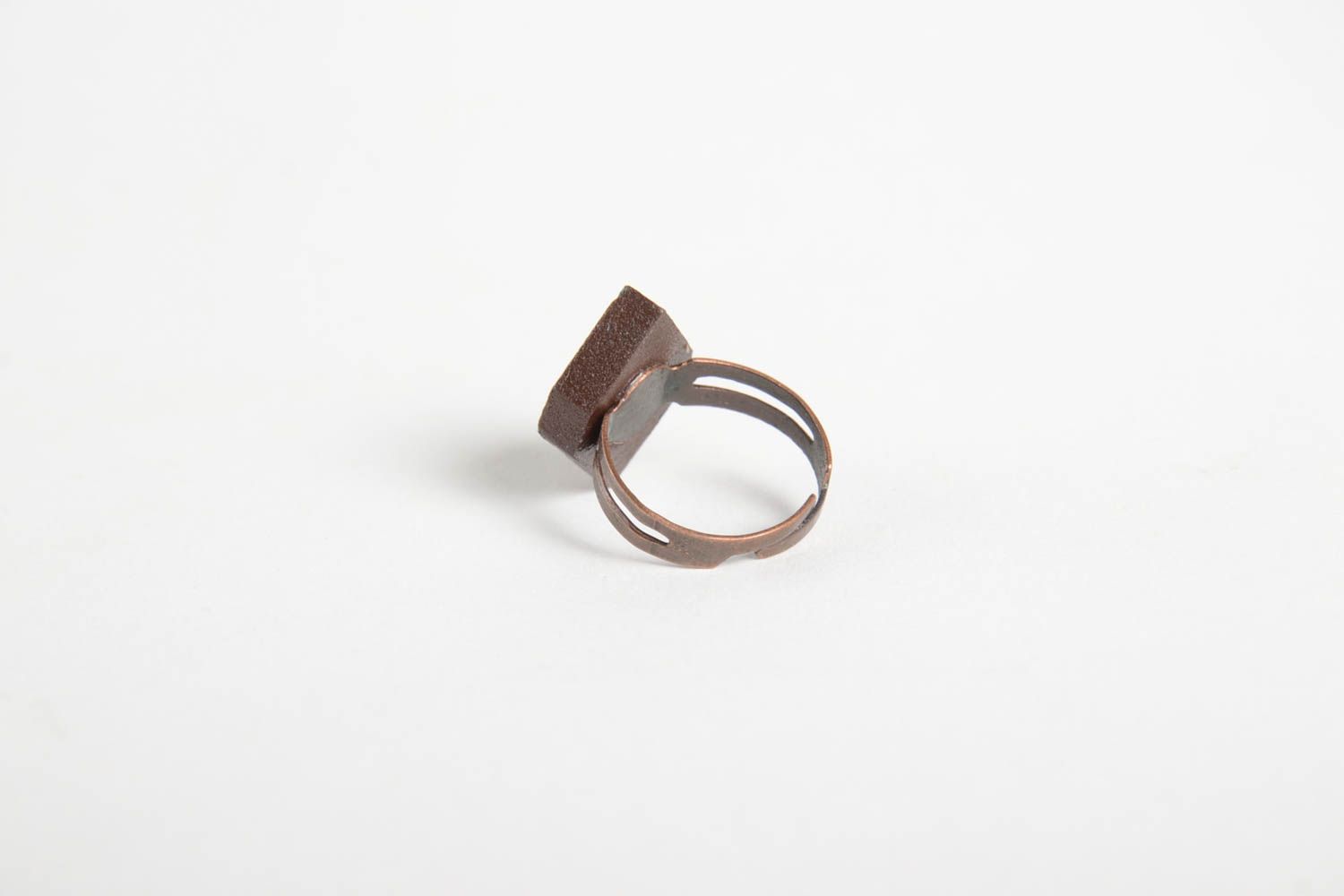 Ring aus Holz handmade Schmuck Accessoire für Frauen Modeschmuck Ring  foto 4