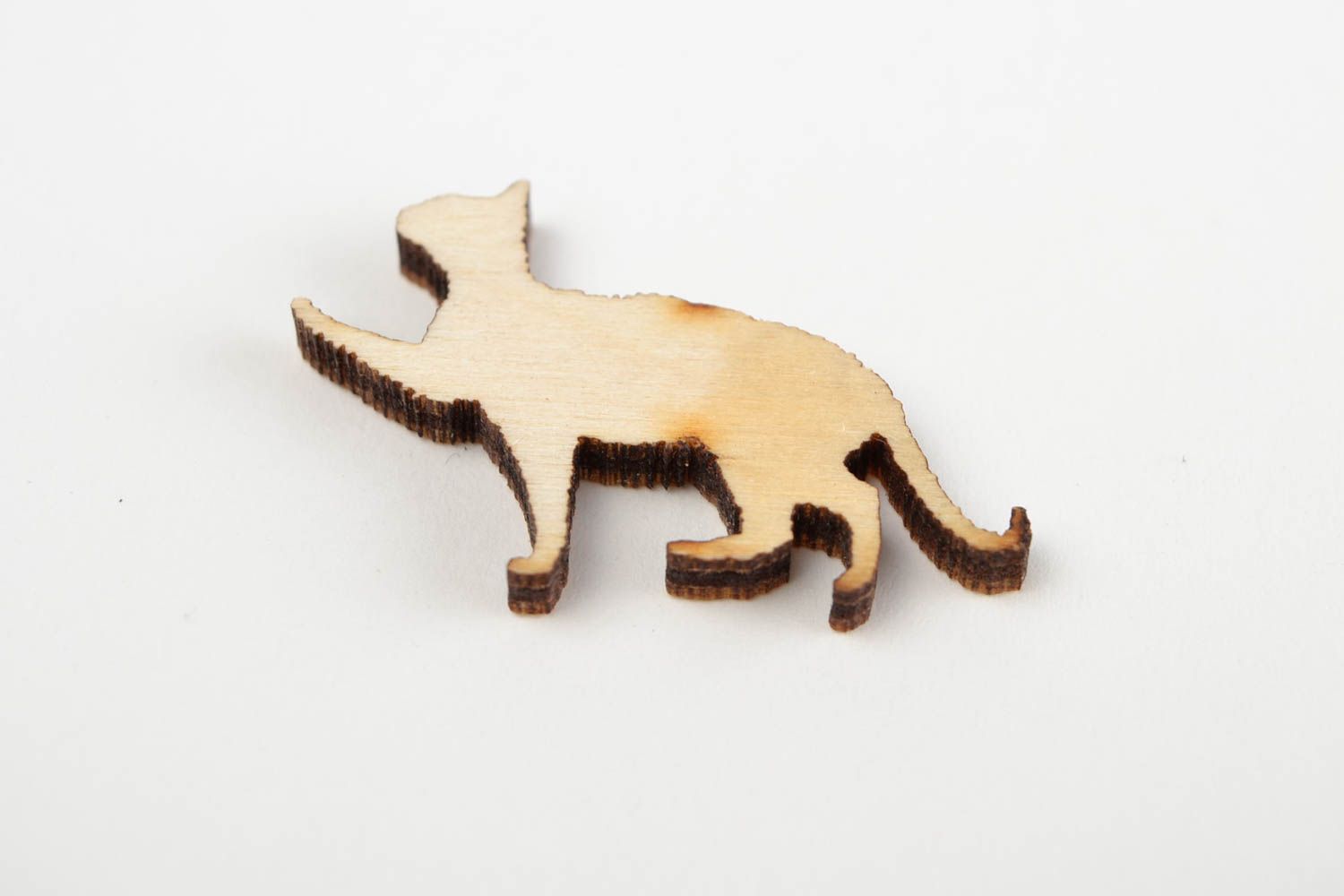 Handmade Holz Rohling Scrapbooking Material Holzartikel zum Bemalen Katze foto 3