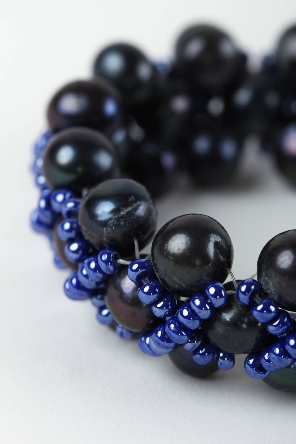 Black beads elegant chain bracelet for teen girls photo 3