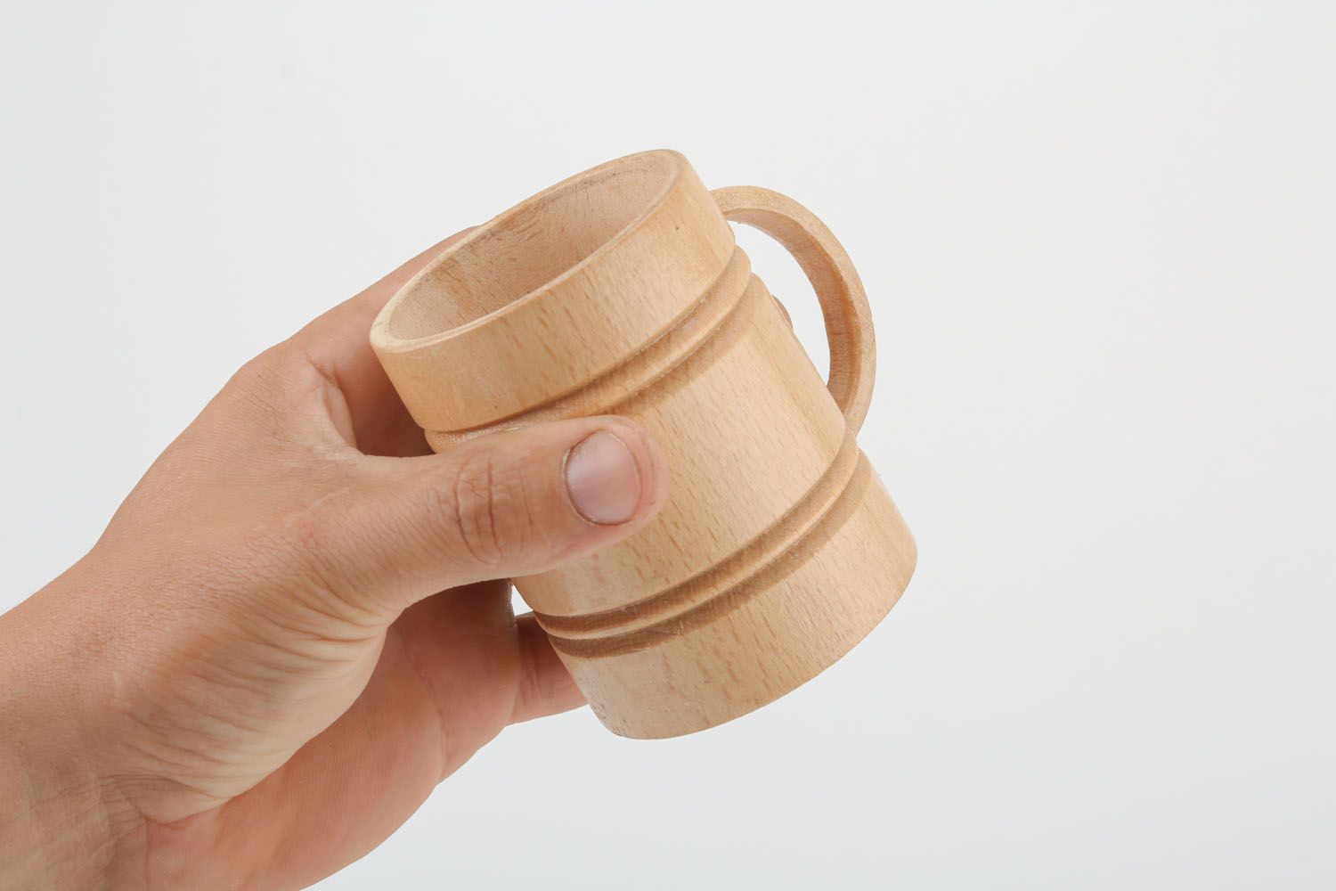 Mug en bois décoratif fait main photo 4