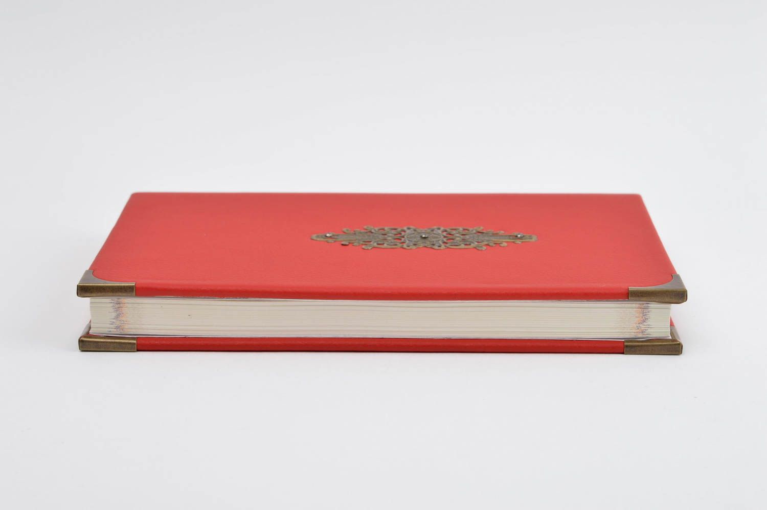 Bloc de notas hecho a mano rojo con adorno regalo original libreta personalizada foto 2
