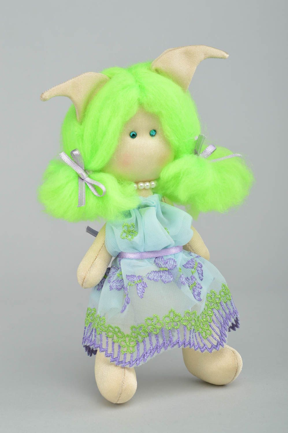 Muñeco de trapo hecho a mano juguete de peluche decoración de hogar Elfo foto 5