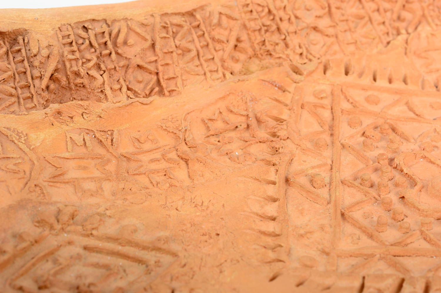 Handgemachte Keramik für Wand Deko rechteckiger Teller Keramik Wandteller  foto 5
